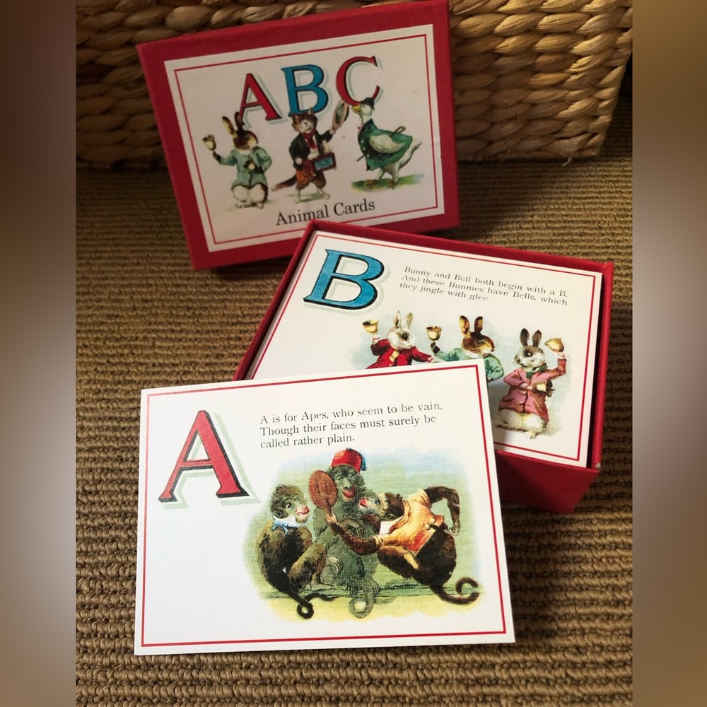 NEW IN BOX Cavallini ABC Animal Cards